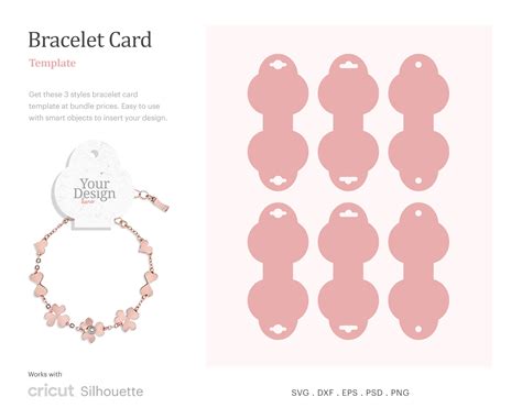 Downloadable Printable Bracelet Card Template